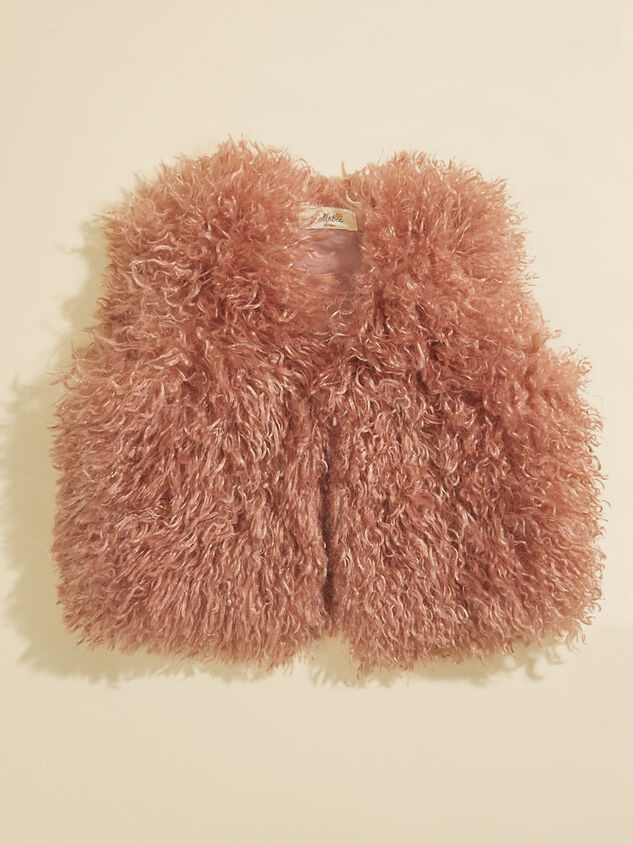 Lana Curly Fur Vest Detail 2 - TULLABEE