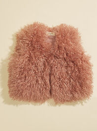 Lana Curly Fur Vest Detail 2 - TULLABEE