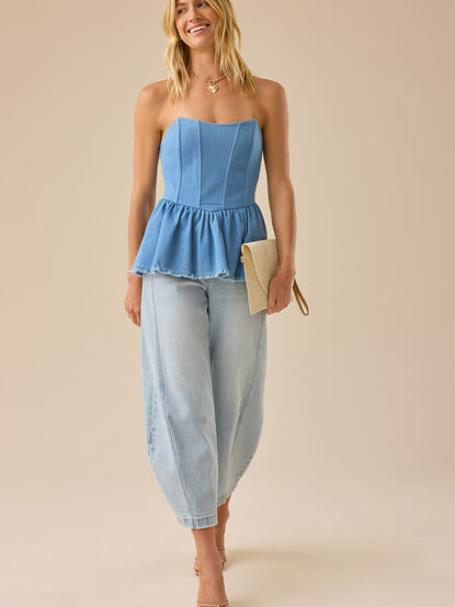 Erica Sleeveless Peplum Top - TULLABEE