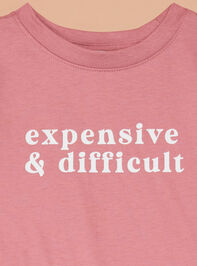 Expensive & Difficult Toddler Tee Detail 2 - TULLABEE