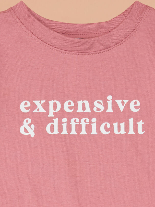 Expensive & Difficult Toddler Tee Detail 2 - TULLABEE