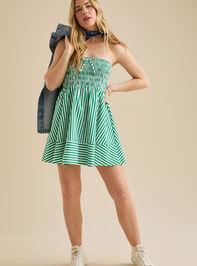 Sabrina Stripe Mini Dress Detail 3 - TULLABEE