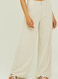 Tessa Linen Trouser Pants Detail 2 - TULLABEE