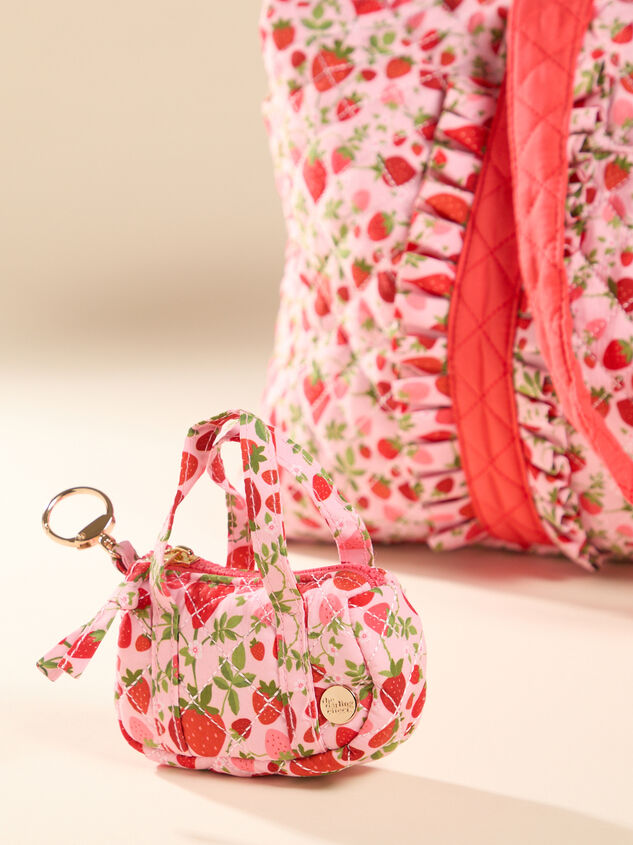 Strawberry Fields Quilted Itty Bitty Bag Charm - TULLABEE