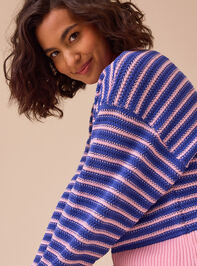 Poppy Bright Boxy Sweater Detail 7 - TULLABEE