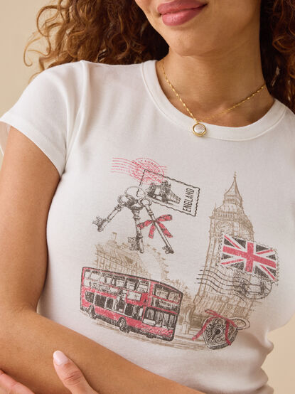 London Postage Stamp Baby Tee - TULLABEE