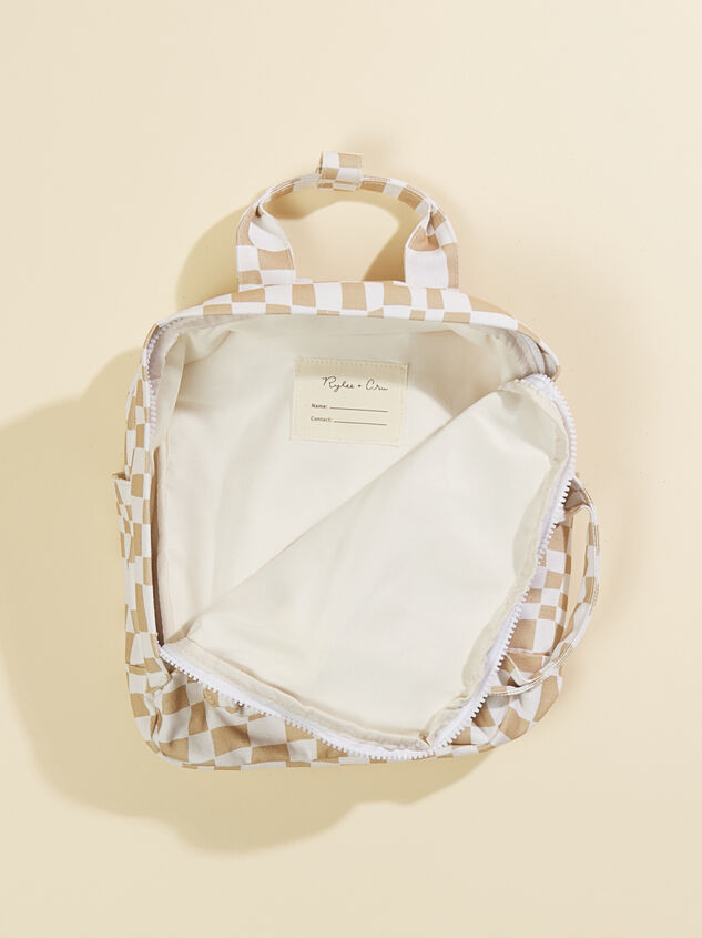 Ryder Checkered Backpack by Rylee + Cru Detail 4 - TULLABEE