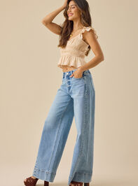 Lisa Peplum Ruffle Top Detail 4 - TULLABEE