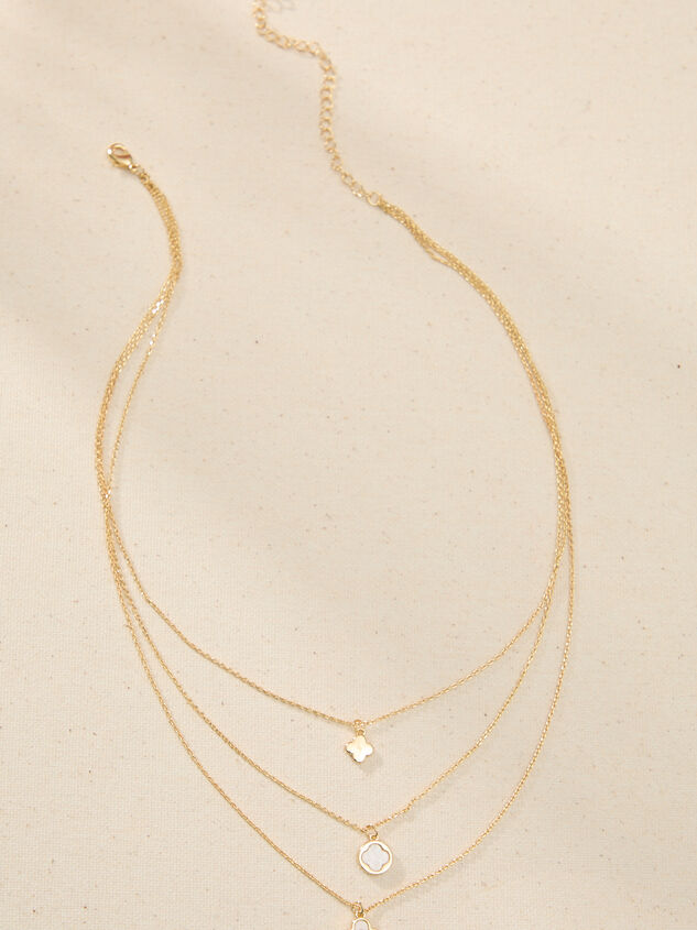 Clover Cascade Charm Necklace Detail 2 - TULLABEE