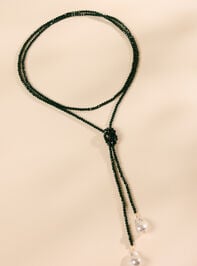 Beaded Wrap Baroque Pearl Necklace - TULLABEE