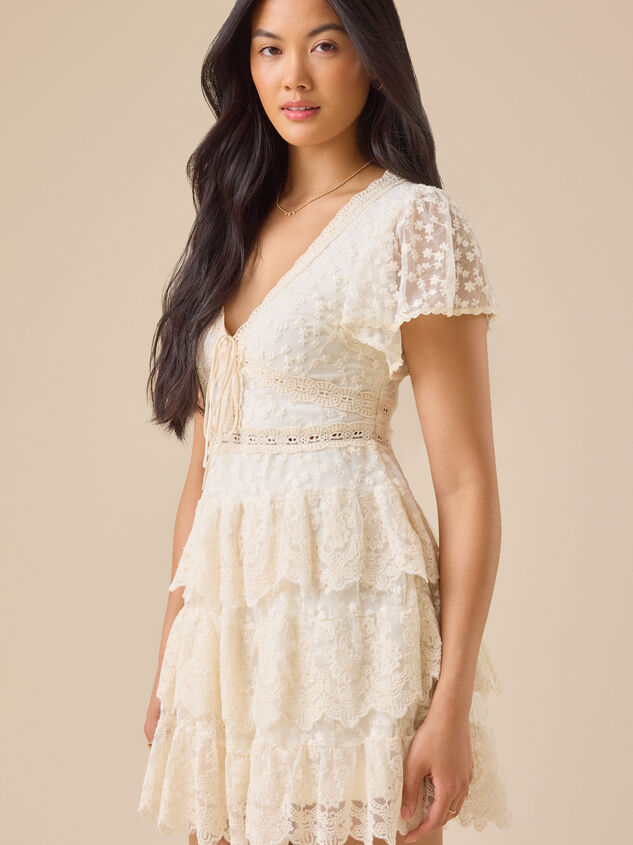 Leighton Lace Mini Dress Detail 5 - TULLABEE