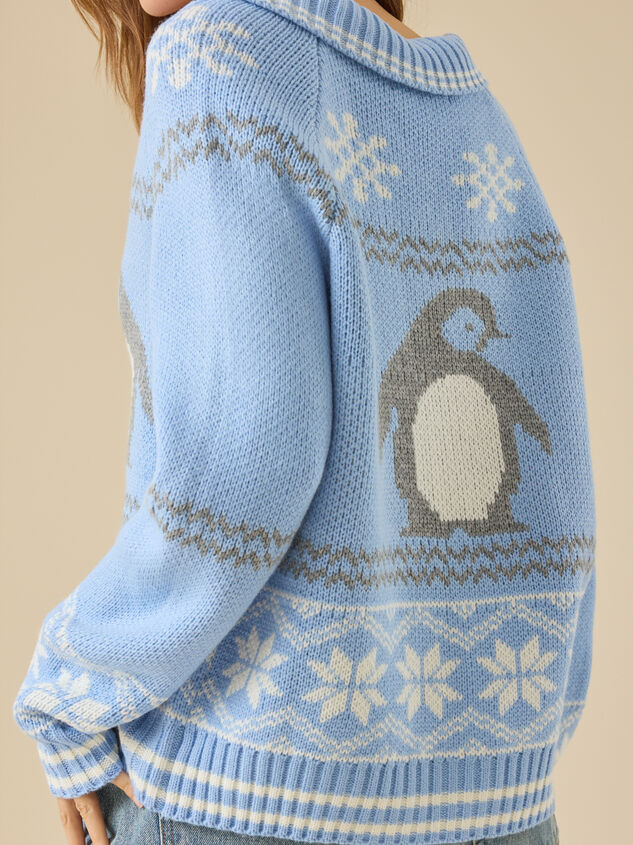 Penguin Stitch Cardigan Detail 2 - TULLABEE