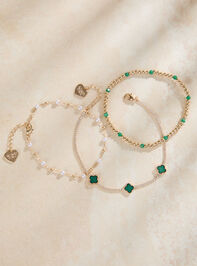 Dainty Clover Bracelet Set - TULLABEE