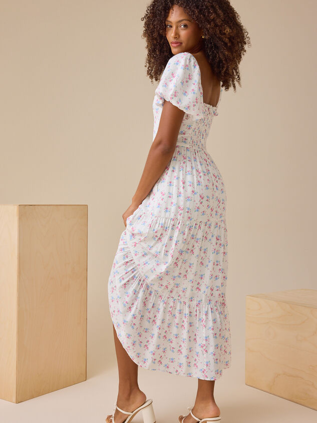 Jessy Puff Sleeve Maxi Dress Detail 4 - TULLABEE