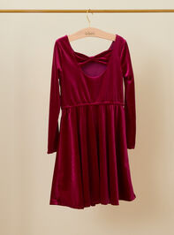 Arianna Youth Velvet Dress Detail 2 - TULLABEE