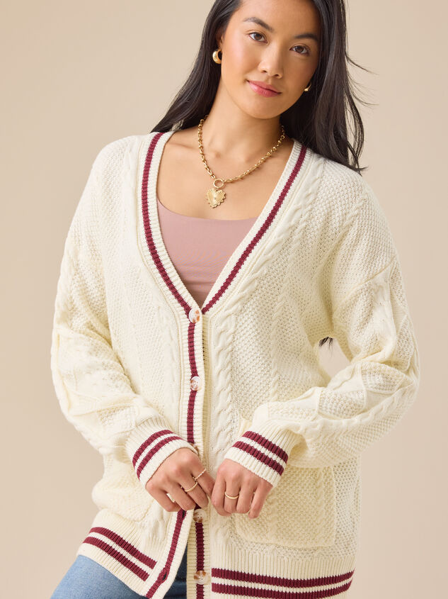 Nara Varsity Cardigan Detail 2 - TULLABEE