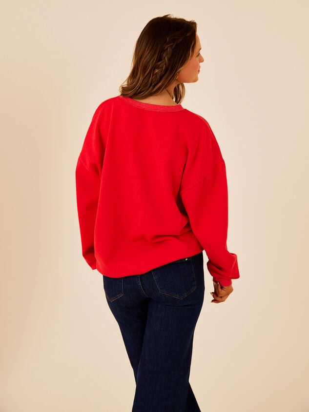 Lola Heart Mama Crewneck Detail 4 - TULLABEE