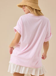 Lake Como Postcard Oversized Tee Detail 4 - TULLABEE