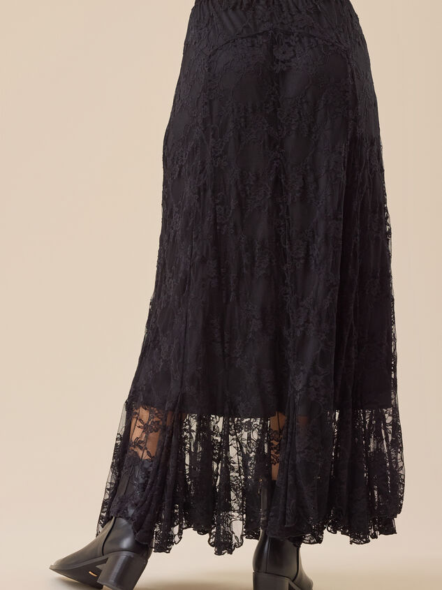 Aria Lace Midi Skirt Detail 5 - TULLABEE