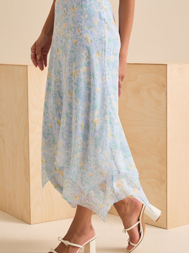 Winona Floral Midi Skirt Detail 4 - TULLABEE