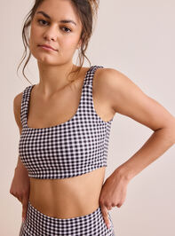 Step Up Gingham Sports Bra Detail 2 - TULLABEE
