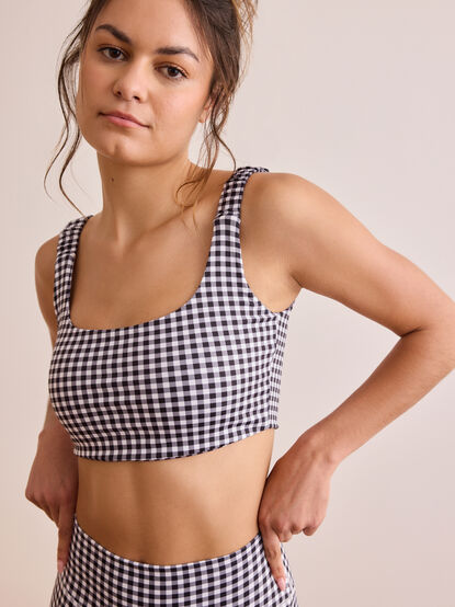 Step Up Gingham Sports Bra - TULLABEE