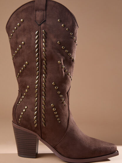 Morgan Studded Western Boots - TULLABEE