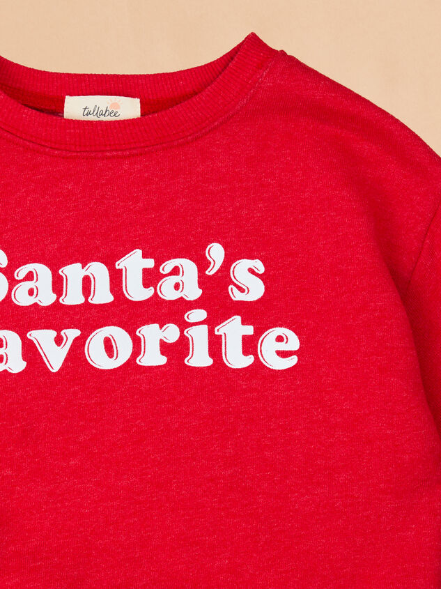 Santa's Favorite Graphic Sweatshirt Detail 2 - TULLABEE