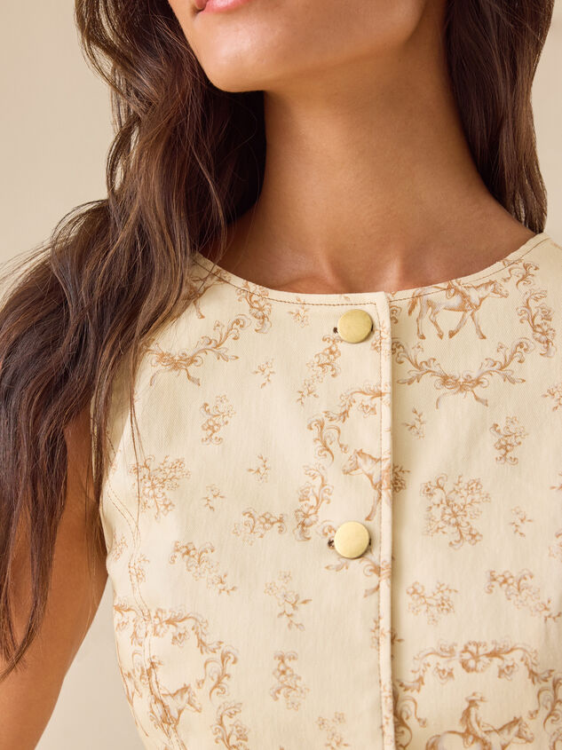 Abigail Toile Vest Detail 3 - TULLABEE