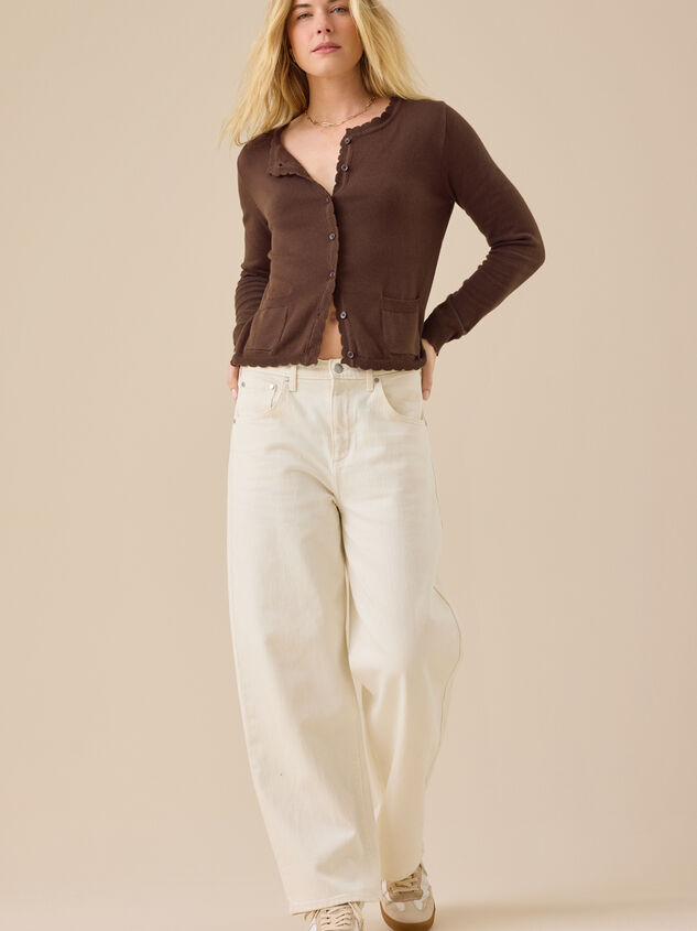 Evanna Button Up Cardigan Detail 2 - TULLABEE