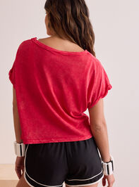 Relay Cropped Boxy Tee Detail 4 - TULLABEE