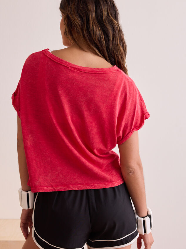 Relay Cropped Boxy Tee Detail 4 - TULLABEE
