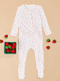 Strawberry Patch Footie Detail 2 - TULLABEE