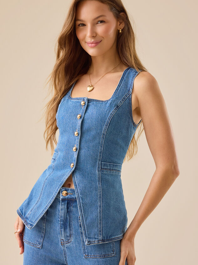 Lyra Denim Vest - TULLABEE