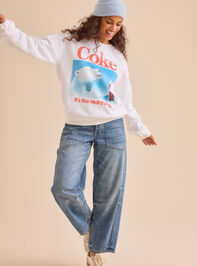 Coke Polar Bear Graphic Sweatshirt Detail 5 - TULLABEE