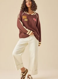 Lainey Western Patch Sweater Detail 3 - TULLABEE