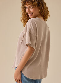 Alessia Ribbed Tunic Top Detail 5 - TULLABEE