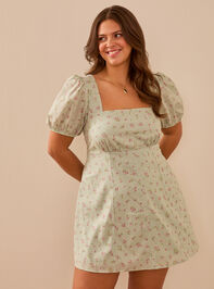 Rachel Floral Mini Dress Detail 3 - TULLABEE