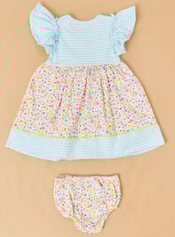 Bunny Balloons Twirl Baby Dress Detail 3 - TULLABEE