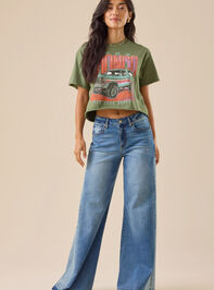 Ford Bronco Retro Cropped Tee Detail 4 - TULLABEE