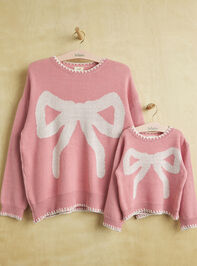 Josie Bow Mini Sweater Detail 2 - TULLABEE