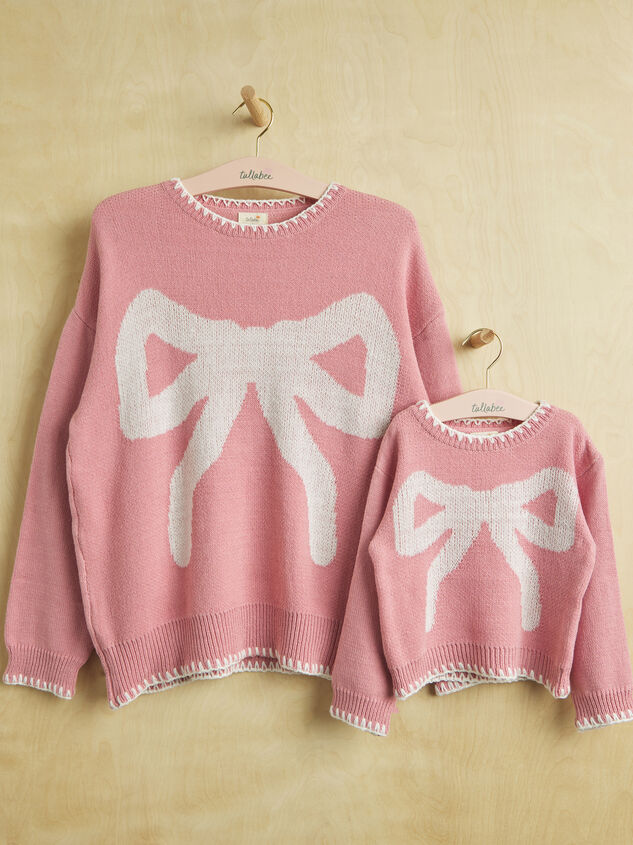 Josie Bow Mini Sweater Detail 2 - TULLABEE