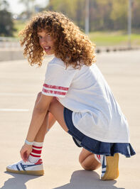 USA Oversized Slub Tee Detail 4 - TULLABEE