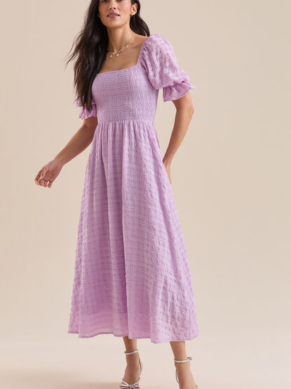 Mylee Textured Midi Dress - TULLABEE
