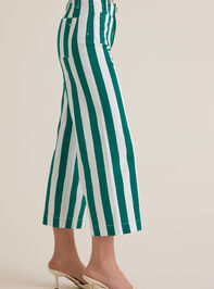 Darcy Striped Crop Pant Detail 4 - TULLABEE