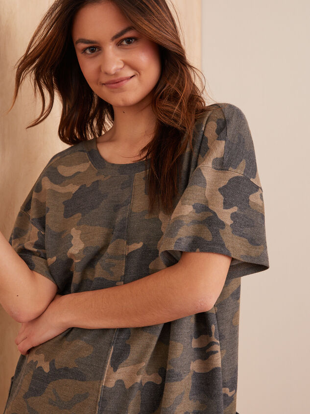Hang Tough Camo Tee Romper Detail 2 - TULLABEE