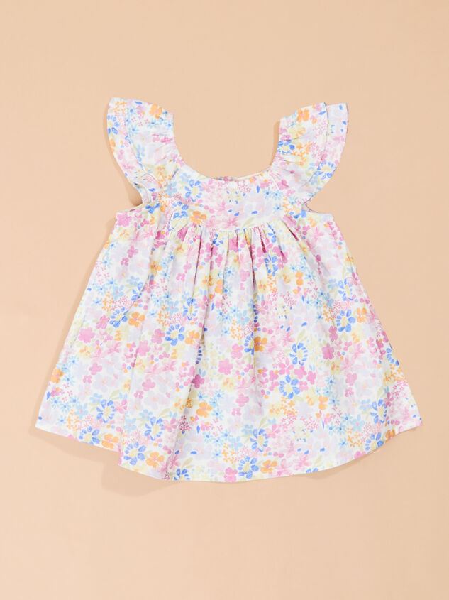 Trina Floral Meadow Toddler Dress Detail 2 - TULLABEE