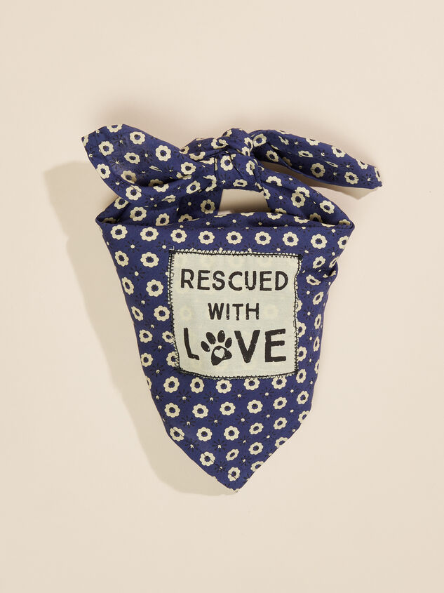 Bear & Ollie's Rescued With Love Dog Bandana - Small - TULLABEE