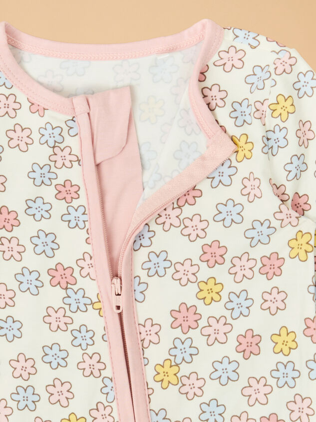 Sara Floral Footless Romper Detail 3 - TULLABEE