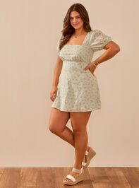 Rachel Floral Mini Dress Detail 4 - TULLABEE